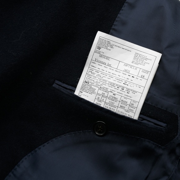 SUITSUPPLY Pure Wool Navy Overcoat Vicenza Int J4611 USA 38 Free CANALI Silk Tie - Picture 8 of 16